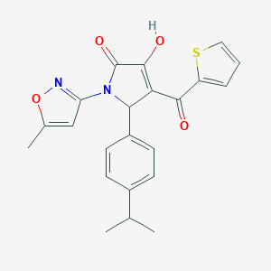 4-hydroxy-1-(5-methyl-1,2-oxazol-3-yl)-2-(4-propan-2-ylphenyl)-3-(thiophene-2-carbonyl)-2H-pyrrol-5-one