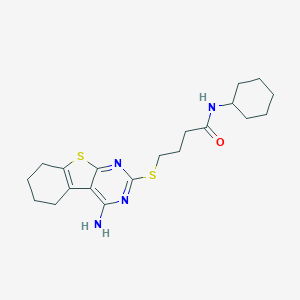 4-[(4-amino-5,6,7,8-tetrahydro-[1]benzothiolo[2,3-d]pyrimidin-2-yl)sulfanyl]-N-cyclohexylbutanamide