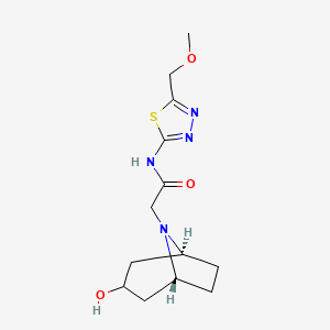 molecular formula C13H20N4O3S B3848984 2-[(3-endo)-3-hydroxy-8-azabicyclo[3.2.1]oct-8-yl]-N-[5-(methoxymethyl)-1,3,4-thiadiazol-2-yl]acetamide 