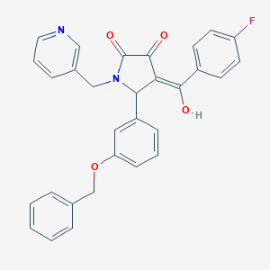 5-[3-(benzyloxy)phenyl]-4-(4-fluorobenzoyl)-3-hydroxy-1-(3-pyridinylmethyl)-1,5-dihydro-2H-pyrrol-2-one