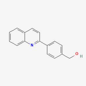 molecular formula C16H13NO B3849030 (4-quinolin-2-ylphenyl)methanol 
