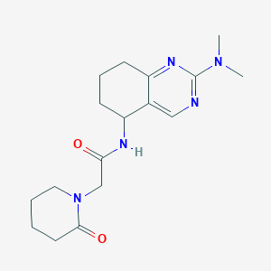 molecular formula C17H25N5O2 B3849035 N-[2-(dimethylamino)-5,6,7,8-tetrahydro-5-quinazolinyl]-2-(2-oxo-1-piperidinyl)acetamide 