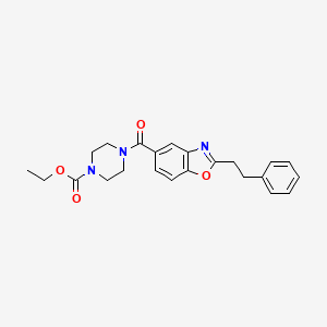 molecular formula C23H25N3O4 B3849041 ethyl 4-{[2-(2-phenylethyl)-1,3-benzoxazol-5-yl]carbonyl}-1-piperazinecarboxylate 