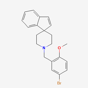molecular formula C21H22BrNO B3849055 1'-(5-bromo-2-methoxybenzyl)spiro[indene-1,4'-piperidine] 