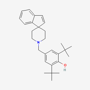 molecular formula C28H37NO B3849065 2,6-di-tert-butyl-4-(1'H-spiro[indene-1,4'-piperidin]-1'-ylmethyl)phenol 