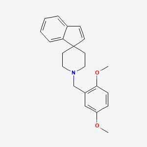 molecular formula C22H25NO2 B3849079 1'-(2,5-dimethoxybenzyl)spiro[indene-1,4'-piperidine] 