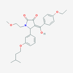 4-(4-ethoxybenzoyl)-3-hydroxy-5-[3-(isopentyloxy)phenyl]-1-(2-methoxyethyl)-1,5-dihydro-2H-pyrrol-2-one