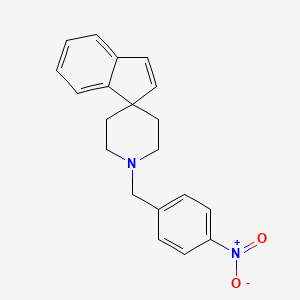 molecular formula C20H20N2O2 B3849088 1'-(4-nitrobenzyl)spiro[indene-1,4'-piperidine] 