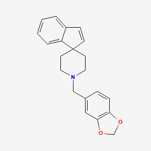 molecular formula C21H21NO2 B3849090 1'-(1,3-benzodioxol-5-ylmethyl)spiro[indene-1,4'-piperidine] 