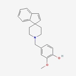 molecular formula C21H23NO2 B3849098 2-methoxy-4-(1'H-spiro[indene-1,4'-piperidin]-1'-ylmethyl)phenol 