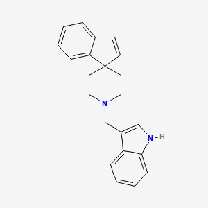 molecular formula C22H22N2 B3849115 1'-(1H-indol-3-ylmethyl)spiro[indene-1,4'-piperidine] 