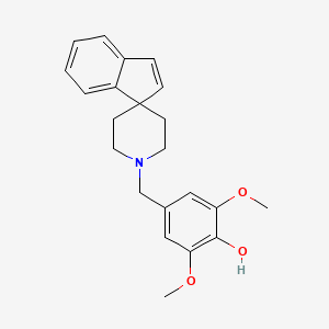 molecular formula C22H25NO3 B3849120 2,6-dimethoxy-4-(1'H-spiro[indene-1,4'-piperidin]-1'-ylmethyl)phenol 