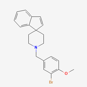 molecular formula C21H22BrNO B3849124 1'-(3-bromo-4-methoxybenzyl)spiro[indene-1,4'-piperidine] 