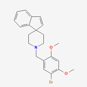 molecular formula C22H24BrNO2 B3849129 1'-(5-bromo-2,4-dimethoxybenzyl)spiro[indene-1,4'-piperidine] 