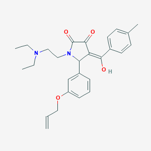 molecular formula C27H32N2O4 B384913 5-[3-(allyloxy)phenyl]-1-[2-(diethylamino)ethyl]-3-hydroxy-4-(4-methylbenzoyl)-1,5-dihydro-2H-pyrrol-2-one CAS No. 615270-34-3