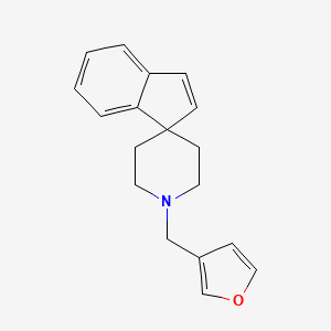 molecular formula C18H19NO B3849131 1'-(3-furylmethyl)spiro[indene-1,4'-piperidine] 