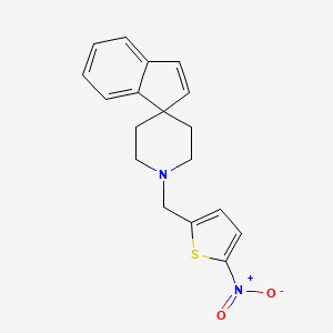 molecular formula C18H18N2O2S B3849135 1'-[(5-nitro-2-thienyl)methyl]spiro[indene-1,4'-piperidine] 