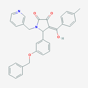 molecular formula C31H26N2O4 B384916 5-[3-(benzyloxy)phenyl]-3-hydroxy-4-(4-methylbenzoyl)-1-(3-pyridinylmethyl)-1,5-dihydro-2H-pyrrol-2-one 
