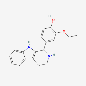 molecular formula C19H20N2O2 B3849160 2-ethoxy-4-(2,3,4,9-tetrahydro-1H-beta-carbolin-1-yl)phenol 