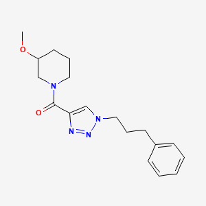 molecular formula C18H24N4O2 B3849193 3-methoxy-1-{[1-(3-phenylpropyl)-1H-1,2,3-triazol-4-yl]carbonyl}piperidine 