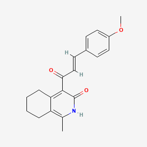molecular formula C20H21NO3 B3849253 4-[3-(4-methoxyphenyl)acryloyl]-1-methyl-5,6,7,8-tetrahydro-3(2H)-isoquinolinone 