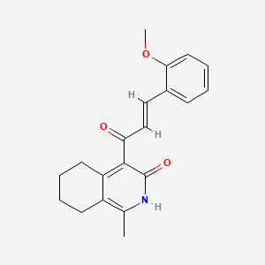 molecular formula C20H21NO3 B3849254 4-[3-(2-methoxyphenyl)acryloyl]-1-methyl-5,6,7,8-tetrahydro-3(2H)-isoquinolinone CAS No. 5401-25-2
