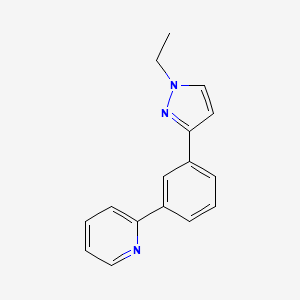 molecular formula C16H15N3 B3849287 2-[3-(1-ethyl-1H-pyrazol-3-yl)phenyl]pyridine 