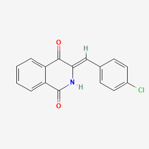 molecular formula C16H10ClNO2 B3849295 3-(4-chlorobenzylidene)-2,3-dihydro-1,4-isoquinolinedione 