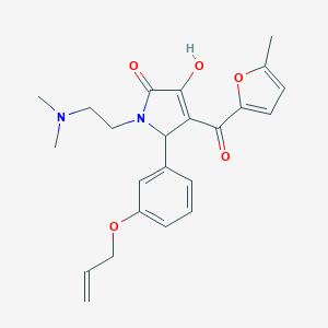 molecular formula C23H26N2O5 B384930 5-(3-Allyloxy-phenyl)-1-(2-dimethylamino-ethyl)-3-hydroxy-4-(5-methyl-furan-2-carbonyl)-1,5-dihydro-pyrrol-2-one CAS No. 620116-98-5