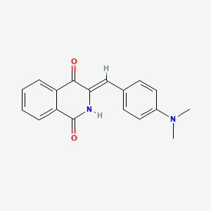 molecular formula C18H16N2O2 B3849300 3-[4-(dimethylamino)benzylidene]-2,3-dihydro-1,4-isoquinolinedione 