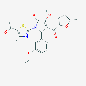 1-(5-acetyl-4-methyl-1,3-thiazol-2-yl)-3-hydroxy-4-(5-methyl-2-furoyl)-5-(3-propoxyphenyl)-1,5-dihydro-2H-pyrrol-2-one