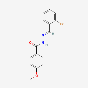 molecular formula C15H13BrN2O2 B3849325 N'-(2-溴苄叉)-4-甲氧基苯甲酰肼 