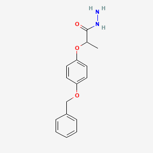 molecular formula C16H18N2O3 B3849328 2-[4-(benzyloxy)phenoxy]propanohydrazide 