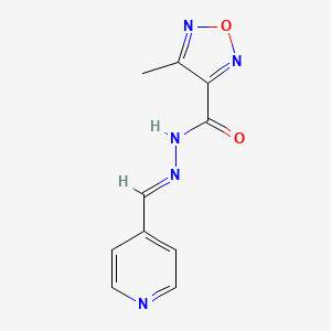 molecular formula C10H9N5O2 B3849338 4-methyl-N'-(4-pyridinylmethylene)-1,2,5-oxadiazole-3-carbohydrazide 