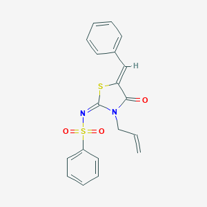 N-(3-allyl-5-benzylidene-4-oxo-1,3-thiazolidin-2-ylidene)benzenesulfonamide