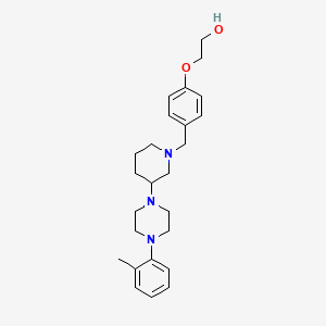 molecular formula C25H35N3O2 B3849360 2-[4-({3-[4-(2-methylphenyl)-1-piperazinyl]-1-piperidinyl}methyl)phenoxy]ethanol 