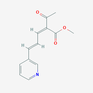 molecular formula C13H13NO3 B3849367 methyl 2-acetyl-5-(3-pyridinyl)-2,4-pentadienoate 