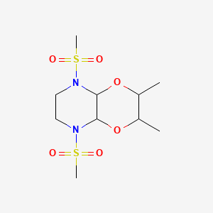 molecular formula C10H20N2O6S2 B3849370 2,3-dimethyl-5,8-bis(methylsulfonyl)octahydro[1,4]dioxino[2,3-b]pyrazine 