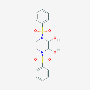 molecular formula C16H18N2O6S2 B3849378 1,4-bis(phenylsulfonyl)-2,3-piperazinediol 