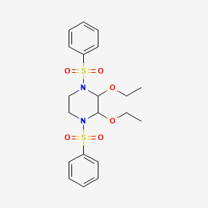 molecular formula C20H26N2O6S2 B3849380 2,3-diethoxy-1,4-bis(phenylsulfonyl)piperazine 