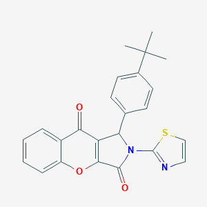 molecular formula C24H20N2O3S B384942 1-(4-Tert-butylphenyl)-2-(1,3-thiazol-2-yl)-1,2-dihydrochromeno[2,3-c]pyrrole-3,9-dione CAS No. 620154-52-1
