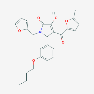 5-(3-butoxyphenyl)-1-(2-furylmethyl)-3-hydroxy-4-(5-methyl-2-furoyl)-1,5-dihydro-2H-pyrrol-2-one