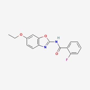 molecular formula C16H13FN2O3 B3849458 N-(6-ethoxy-1,3-benzoxazol-2-yl)-2-fluorobenzamide 