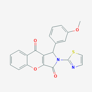 1-(3-Methoxyphenyl)-2-(1,3-thiazol-2-yl)-1,2-dihydrochromeno[2,3-c]pyrrole-3,9-dione