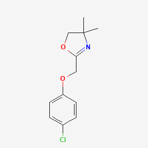 molecular formula C12H14ClNO2 B3849480 2-[(4-chlorophenoxy)methyl]-4,4-dimethyl-4,5-dihydro-1,3-oxazole 