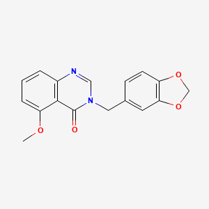 molecular formula C17H14N2O4 B3849509 3-(1,3-benzodioxol-5-ylmethyl)-5-methoxyquinazolin-4(3H)-one 