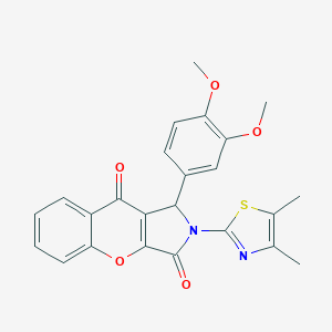 molecular formula C24H20N2O5S B384951 1-(3,4-Dimethoxyphenyl)-2-(4,5-dimethyl-1,3-thiazol-2-yl)-1,2-dihydrochromeno[2,3-c]pyrrole-3,9-dione CAS No. 620155-39-7