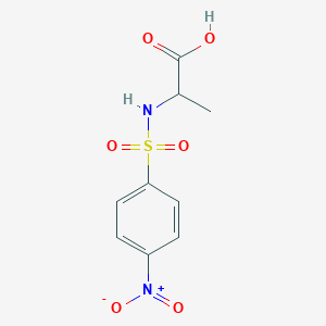 molecular formula C9H10N2O6S B3849515 N-[(4-nitrophenyl)sulfonyl]alanine 
