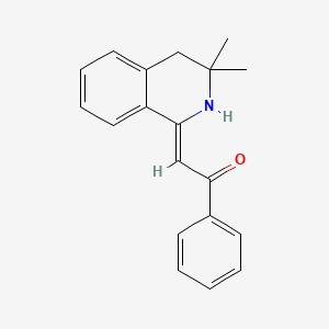 molecular formula C19H19NO B3849531 2-(3,3-dimethyl-3,4-dihydro-1(2H)-isoquinolinylidene)-1-phenylethanone 