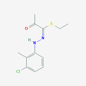 molecular formula C12H15ClN2OS B3849538 ethyl N-(3-chloro-2-methylphenyl)-2-oxopropanehydrazonothioate 
